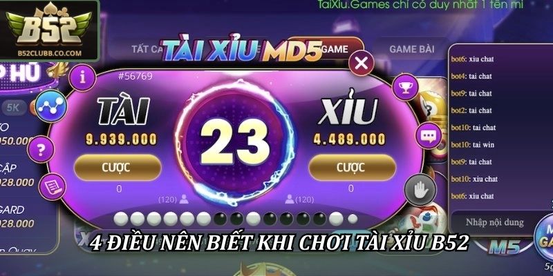 4 điều nên biết khi chơi tài xỉu B52